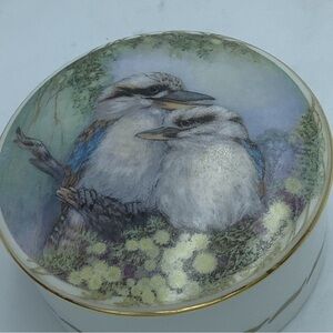 Australian Christmas Series Fine China Kookaburra Trinket Box